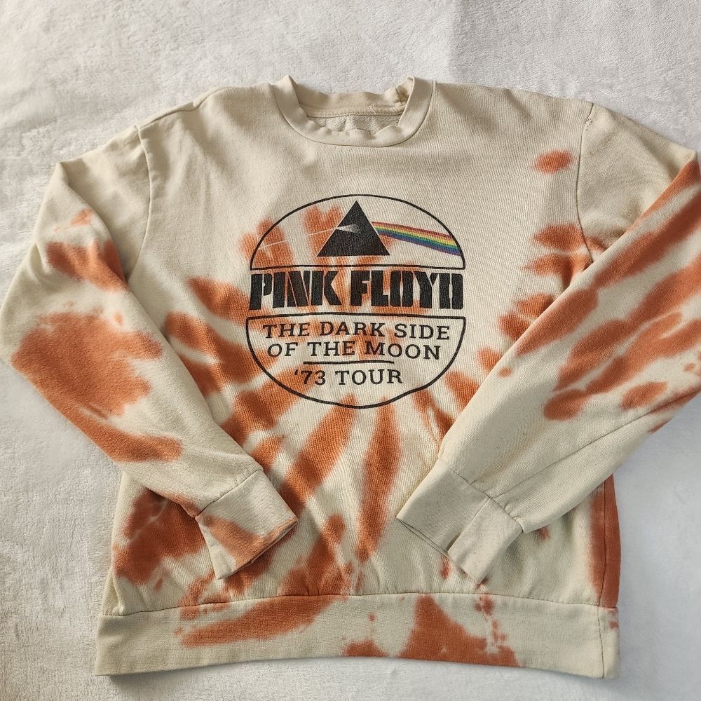 Pink Floyd Tie Dyed Sweatshirt With Graphics Size Small